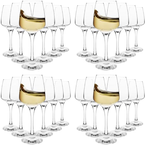 Homiu Wine Glass 330ml White or Red Long Stem Premium Finish Florence Design Glasses (24 Pack)