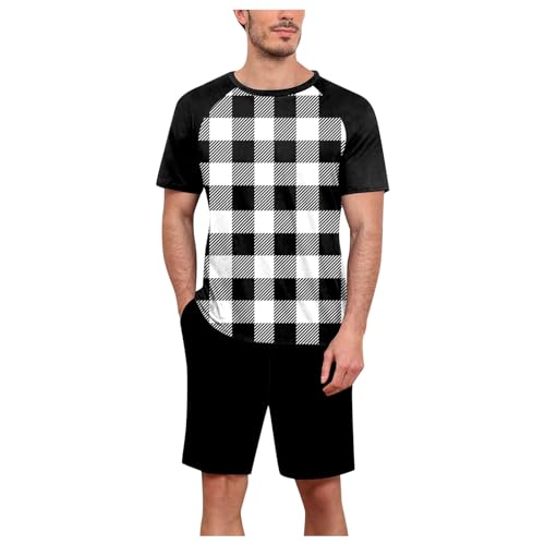 Pyjama court homme en coton doux pour des nuits d'été fraîches et confortables