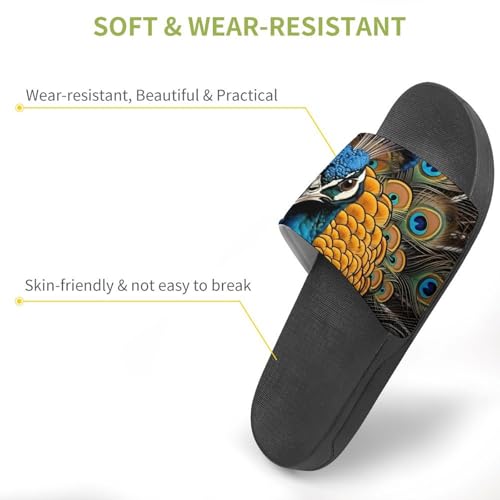 Peacock House Sandals Non-Slip Bathroom Slippers Beach Summer Shoes for Men Women3