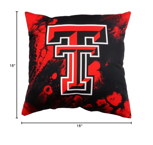 Image of College Covers Texas Tech Red Raiders 2 Sided Color Swept Decorative Pillow, 16 inch, Made in The USA