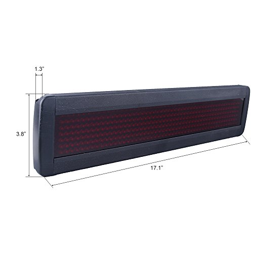 Scrolling LED Sign with Remote, High Resolution Programmable LED Message Sign, Red Electronic Message Board with Password Protection (7 x 50 dots) - Thumbnail 4