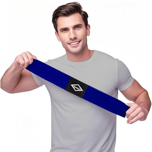Image of Scott Edward Golf Swing Aids Pro Power Band Wrist Brace Smooth and Connect-Easy Correct Training Swing Gesture Alignment Practice Tool for Golf Beginners (Blue Arm Band)