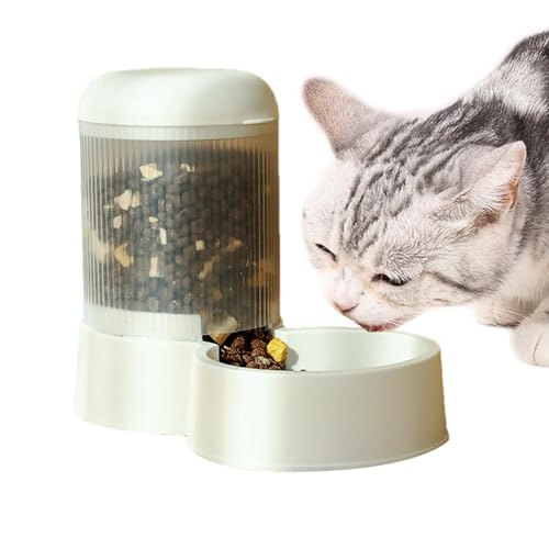 AUTOECHO Alimentador de Mascotas Automático, alimentadores automáticos para Cat,Alimentar el dispensador de Gatos Alimentador de Alimentos de Gran Capacidad - Tazón para Perros Desmontable para
