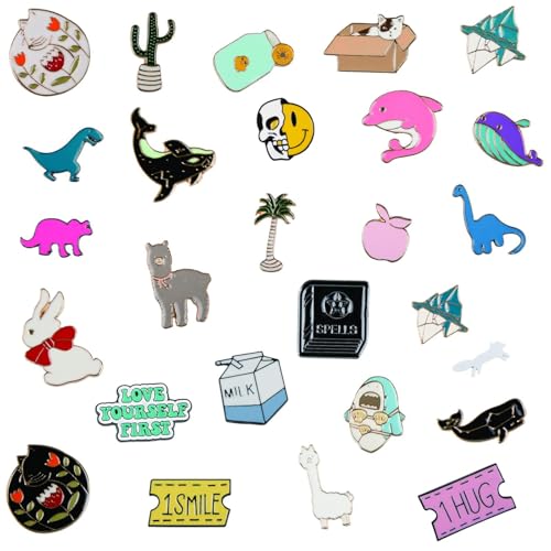 Mixed Enamel Lapel Brooch Pin Set Decoration for Backpack, Hat and Jacket | Birthday Christma Holiday Gift for Friends, Children, Families (Mystery Style)4