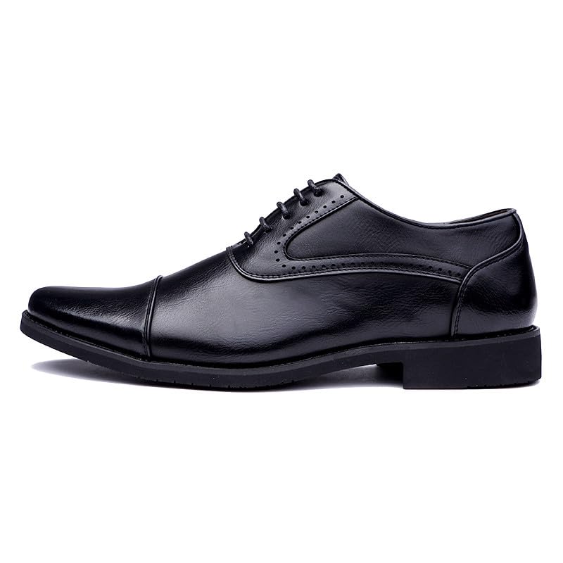 Santimon Men's Dress Oxford Shoes Classic Lace Up Formal Cap Toe Shoes Casual Office Business Shoes2
