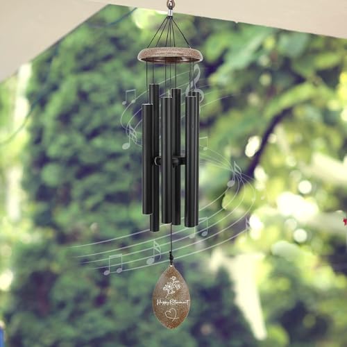 Image of ASTARIN Personalized Happy Retirement Gift, Custom Name Retirement Wind Chimes for Women Men, 35 inch Large Deep Tone Wind Chime Retire Gifts for Teacher Co-Workers Boss