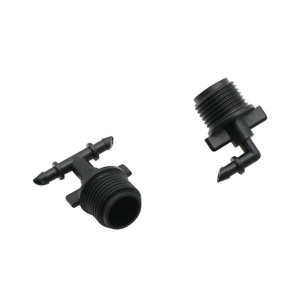 Raccordi per Tubi Flessibili perdite Thread Maschio da 1/2 "a 4mm Tee Elbow Connettore Giardino Giardino Tubo Flessibile per Acqua 4/7mm Hose Interface Connectors Irrigation Tool 100pcs
