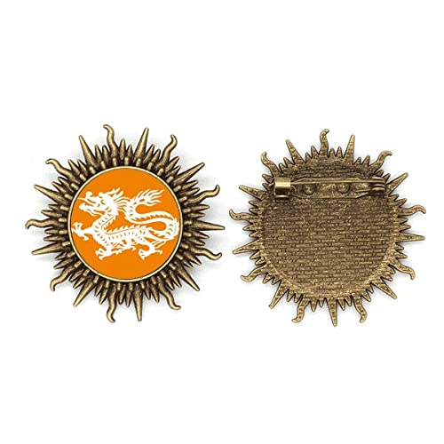 Broche Year of Dragon en métal pour personnaliser un blazer de soirée