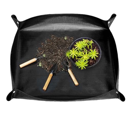 YYTOL Umtopfmatte Pflanzmatte 100 x 100 cm Pflanzen Unterlage Umtopfmatte Gartenmatte Faltbare Pflanzmatte Groß für Innenbereich