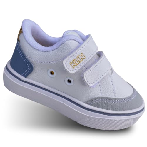 Tênis Infantil Klin Freestyle Baby Branco/Azul Cor:Branco;Tamanho:20