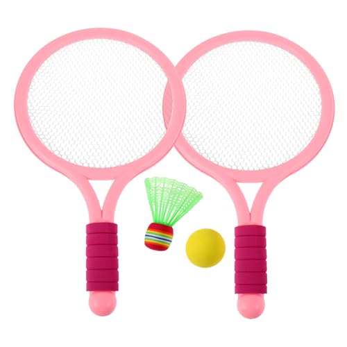 VICASKY 1 Set Badminton Racket Set with Tennis Balls Soft Balls Interactive Outdoor Sports Gear Included for Physical Development and Coordination Skills