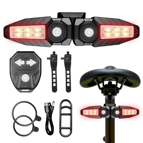 Jvjggag 自転車用テールライト - 遠隔操作 発光ダイオード 分割,ロードバイク テールライト スプリット スポットライト - ロード・マウンテン・ナイトライド・アーバン通勤・アウトドア・警告・男女用