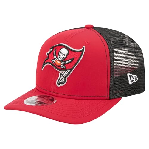 New Era Mens Red Tampa Bay Buccaneers 9SEVENTY Trucker Adjustable Hat