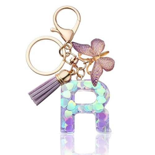 CHUQING Schlüsselanhänger Buchstabe Mädchen Schlüsselanhänger mit Anfangsbuchstaben Anhänger Schlüssel Letter Keychain für Frauen Damen