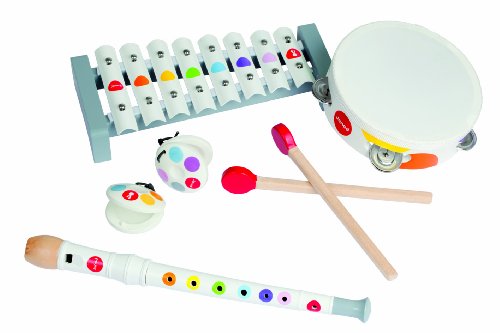 Janod Confetti 4 Piece Wood Musical Instrument Set - 11.22 