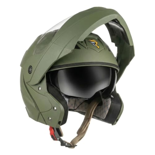 Image of Rydr AC Dx Flip-Up Full Face Motorbike Helmet | | Durable Two-Wheeler Helmet for Men and Women | Comfortable Fit with Air Ventilation for Safe Bike & Scooter Riding