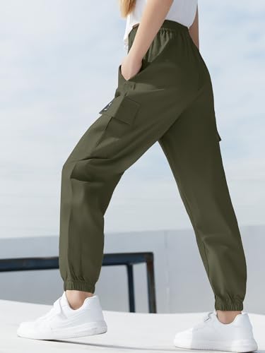 Image of SANGTREE Girls & Womens Drawstring Cargo Jogger Pants,3 Years - Women 3XL