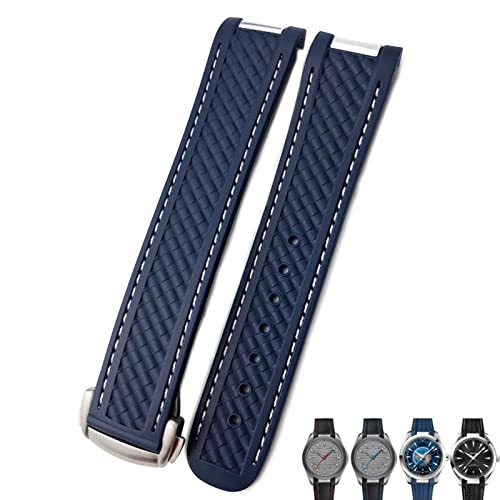 Bracelet montre 20mm caoutchouc silicone ultra leger boucle acier