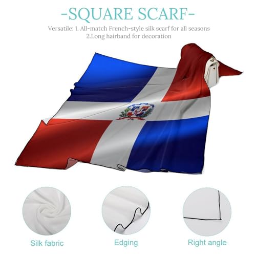 Square Silk Like Scarf for Women, Fashion Neck Scarf Bandana, 27" Satin Hair Wrap Headscarf4