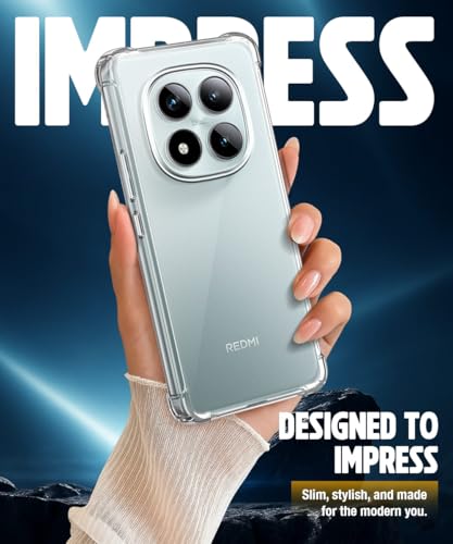 Image of WOW IMAGINE Clear Back Cover Case for Redmi Note 15 Pro Plus 5G Shockproof Soft TPU Case | Cushioned Edges for Ultimate Protection Back Cover Case - Transparent