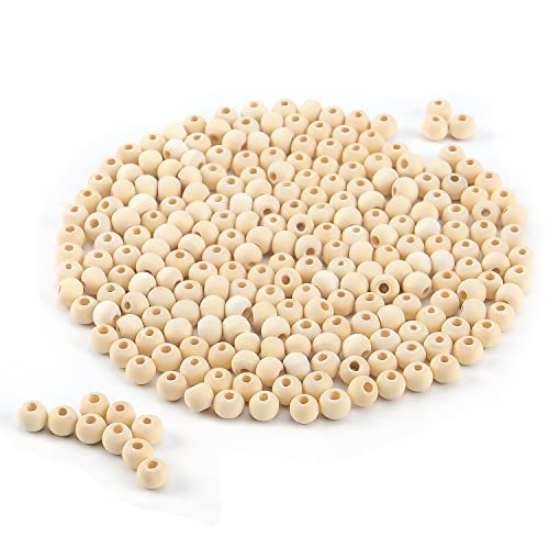 Holzperlen Set 60 Stück - Eiförmige Bastelperlen Für DIY Schmuck & Deko