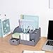 My Space Organizers Grey Desk Organizer, 9 Compartments, Office Supplies and Desk Accessories Organizer, Office Decor Desktop Organizer (Gray)