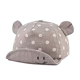 pesaat berretto bambino cotone a pois per ragazza ragazzo bambino cappello sole regolabile primavera estate autunno berretto da 6 a 24 mesi(grigio)