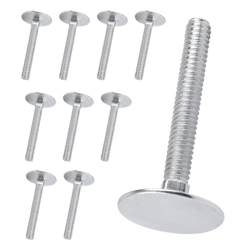 Image of 014973239640 Elevator Bolts, 1 /4-20 x 2 Zinc Flat Elevator Bolts - 10 Pcs | Zinc plated finish, rust resistant, for roll up doors, swim deck flooring, garage wall mount units