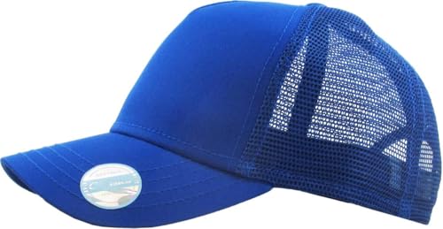 Image of KBETHOS Classic 5 Panel Cotton Twill Mesh Trucker Cap with Adjustable Snapback