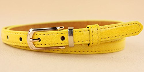 X&F Women's Mutiple Solid Color PU Skinny Belt Girls Jeans Decorative Waistbelt2