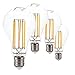 SunSeed 4x Lampadina E27 Filamento LED 16W Goccia A75 2300 Lm Luce Calda 2700K