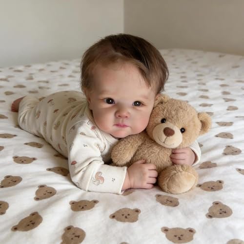 Zero Pam Muñecas Bebe Reborn 45cm Bebe Reborn Silicona Cuerpo Completo Recién Nacido Realista Muñecas para Niñas con Accesorios Juguetes para Niñas