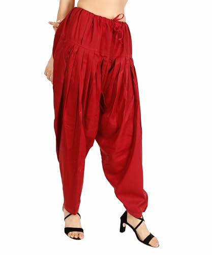 Image of Women's Loose fit Cotton semi Patiyala Salwar White