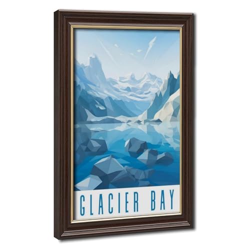 Poster Glacier Bay paysage abstrait Alaska pour deco chambre et bureau