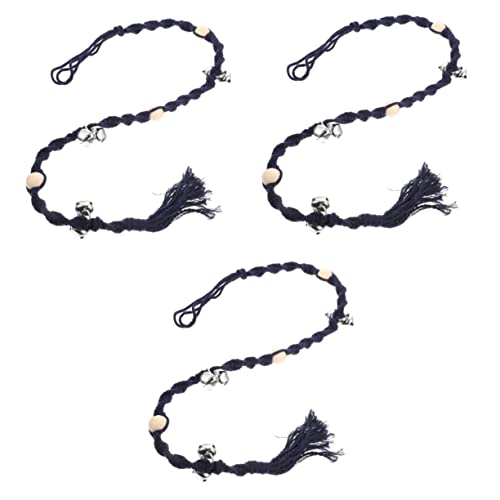 balacoo 3pcs Portable Dog Doorbell Wear-Resistant Bell for Household Use Easy Install Rope Design Perfect for Puppy Training