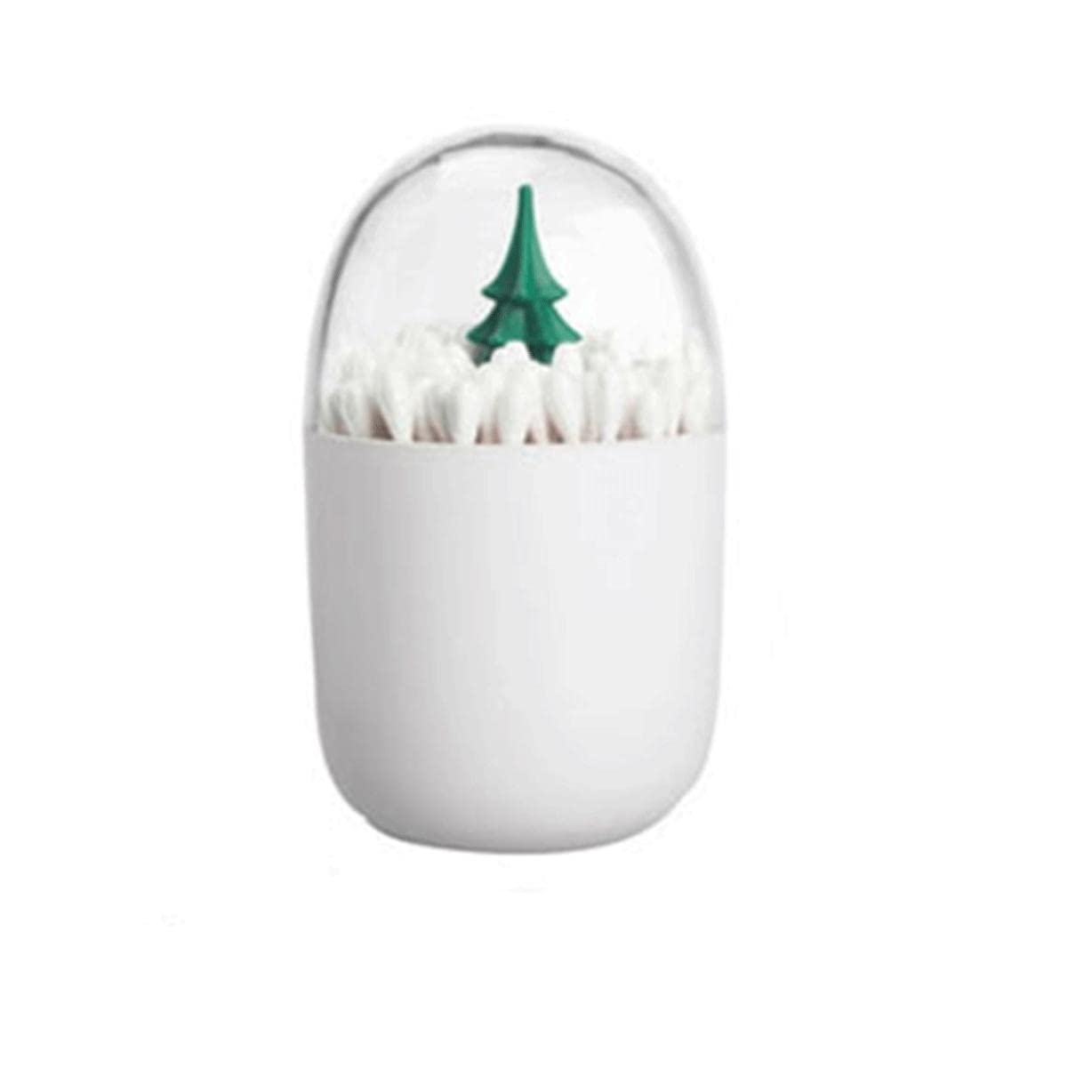 Wdwdw With Cotton Swabs C Toothpicks Dispenser Toothpick Box Fashion Forest Style Holder Plastic White Cotton Swab Container Novelty