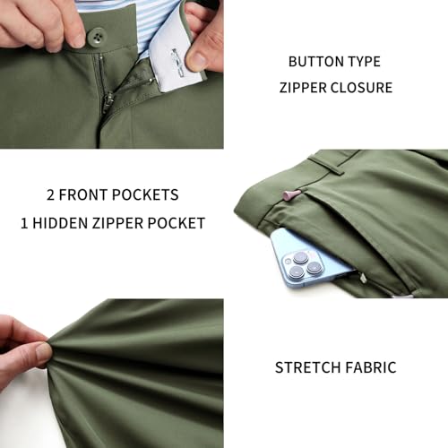Image of M MAELREG Golf Pants Men Quick Dry - 30 inch /32 inch /34 inch Stretch Lightweight 5 Pockets Water-Resistant Casual Mens Dress Pants
