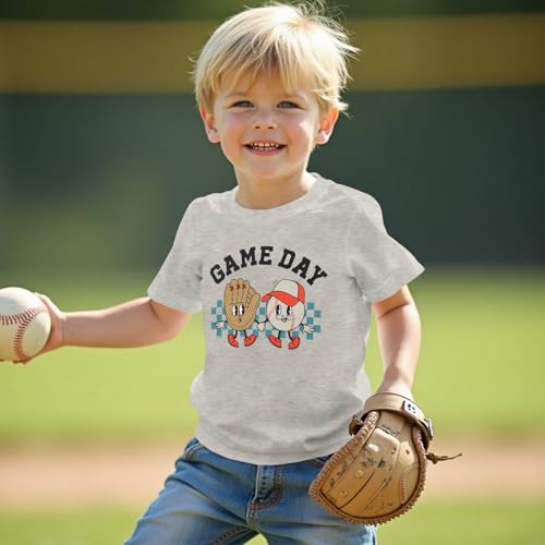 Baseball Shirts for Toddler Baby Boys Funny Game Day T-Shirt Kid Summer Baseball Lover Tees Outfit Short Sleeve Tops4