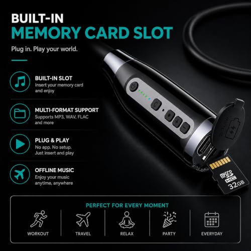Image of iFAST IF-305 Bluetooth 6.0 Wireless Neckband Earphone with Mic | Up to 100 Hours Music Playtime | 14.2 mm Driver | TF Card Slot | Dual Device Connection | Black