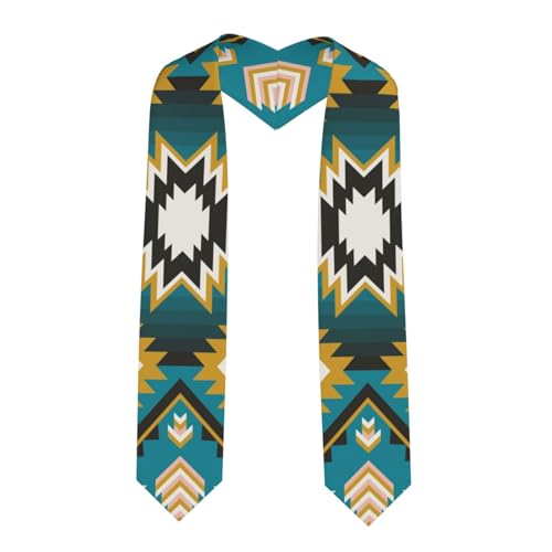 Native American Pattern Shawl 36in×5.1in Graduate Honor Stole，Unisex Graduation Gifts