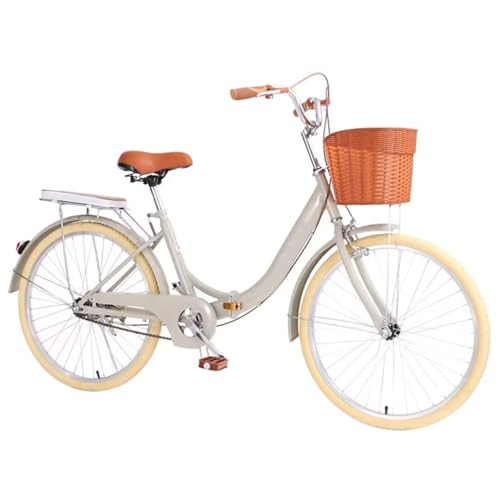 Bicicleta urbana plegable para mujer,bicicleta de crucero para viajar,bicicleta de pedales cómoda con asiento trasero con cojín de esponja,bicicleta de cercanías con frenos delanteros y traseros