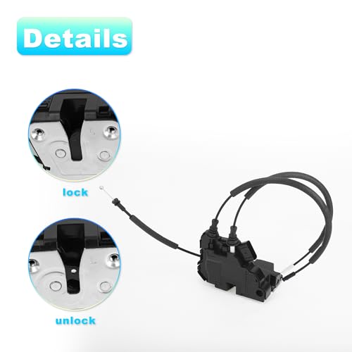 Image of X AUTOHAUX Replacement Front Left Driver Side Power Door Lock Actuator Motor with Cable for Kia Sorento 2016-2020 Door Latch Actuator Assembly Replace No.81310C5010 Black