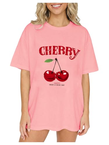 Image of RoseSeek Girl's Graphic Tees Short Sleeve Crewneck T Shirts Casual Summer Tops Cute Preppy Clothes