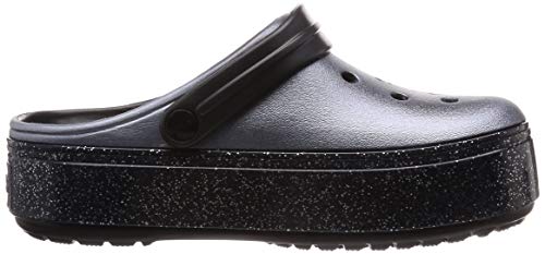 metallic platform crocs