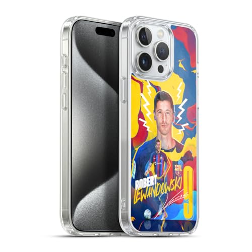 Carcasa iPhone 15 Pro Max FC Barcelona Lewandowski Funda Gel