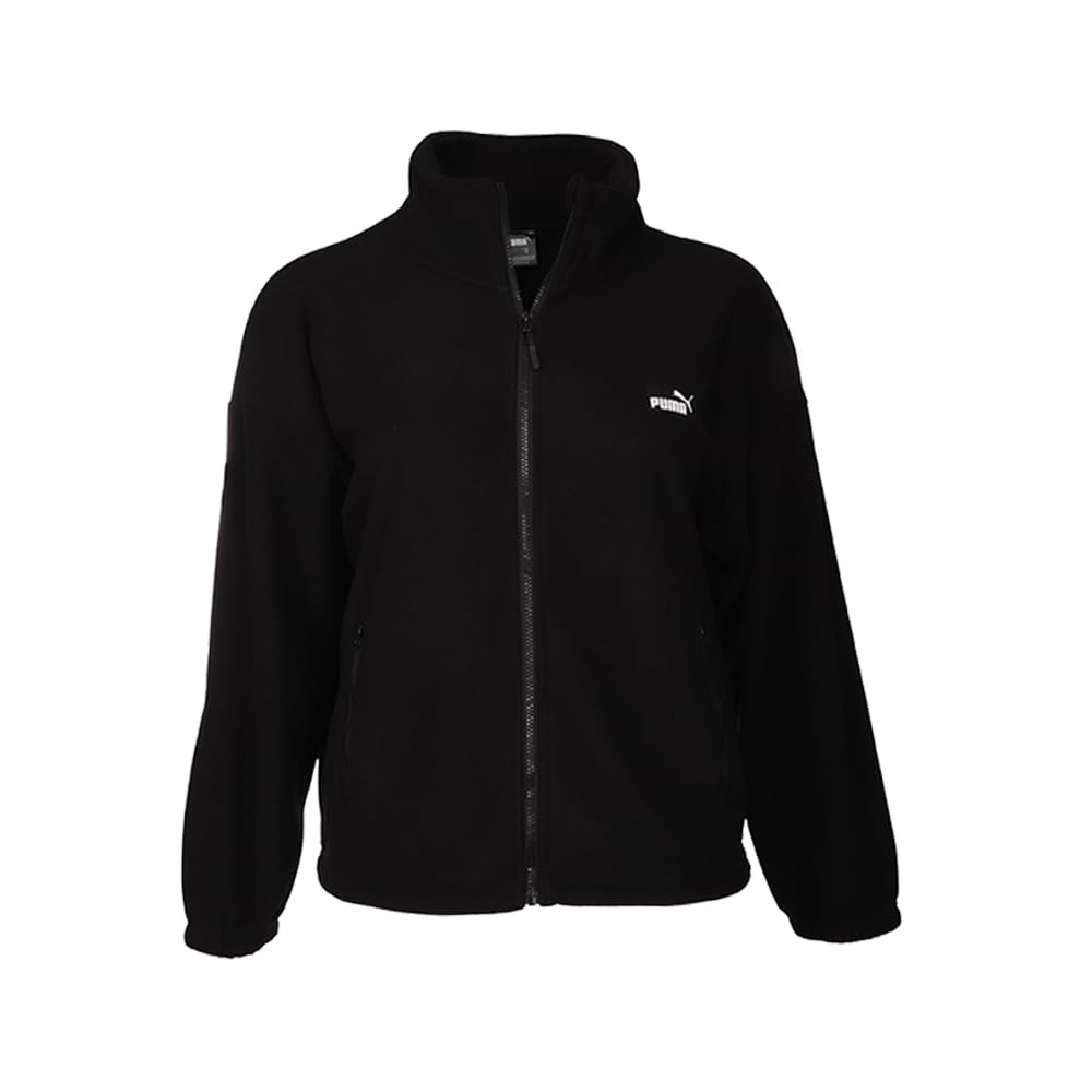 Womens Polar Fleece Jacket Athletic Outerwear Casual - Black