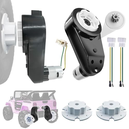2PCS Kids Ride On Car Gearbox 12V RS550 40000RPM High-Speed Motor Gearbox for Power Wheels Kid's Ride on Toys Upgrade,High Torque Motor for Kid's Electric Vehicle Replace Parts,2 Free Coupler