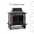 Sunjoy Outdoor Fireplace, Heavy Duty Patio Wood Burning Fireplace with Steel Chimney, Mesh Spark Screen Doors, Removable Grate and Fire Poker, Black