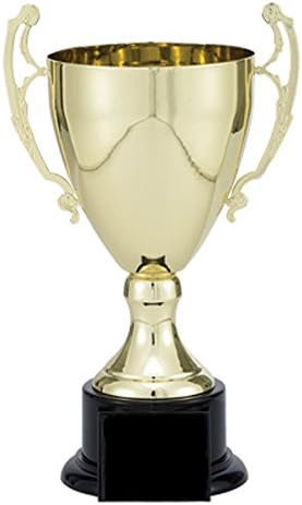 SHOP AWARDS AND GIFTS Customizable 9-3/4 Inch Trophy Gold Cup on Black Base, Includes Personalization