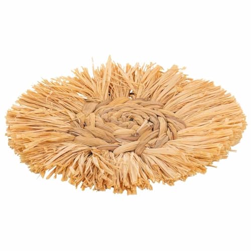 Figura Decoracion De Pared De Fibra Natural Marron